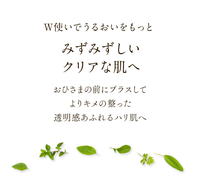 おひさまの前にプラスしてよりキメの整った透明感あふれるハリ肌へ